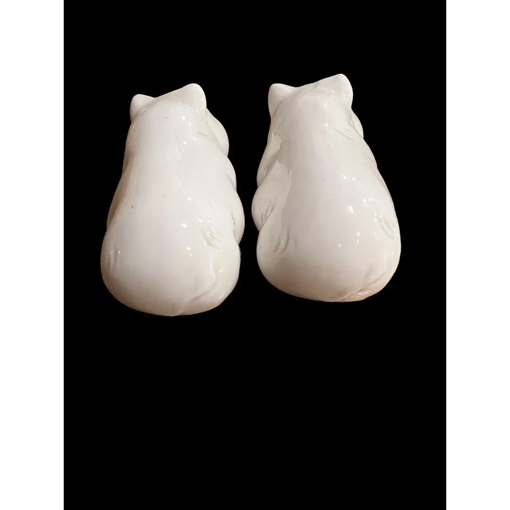 Vintage Shafford‎ White Pig Salt and Pepper Shakers Set Of 2
